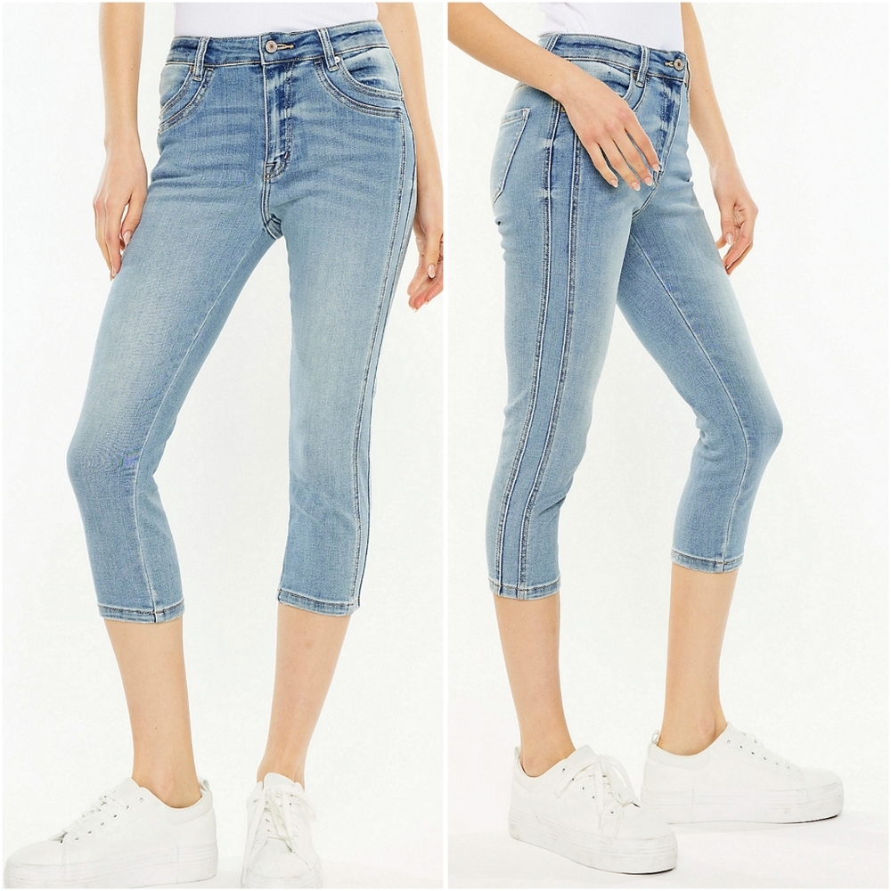 SOLD Kancan High Rise Side Seam Capri Jeans sz 31 (fits 12/14) for Maurice's - Picture 1 of 5